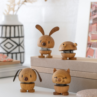 Figurine Hoptimist Dog S oak - 2