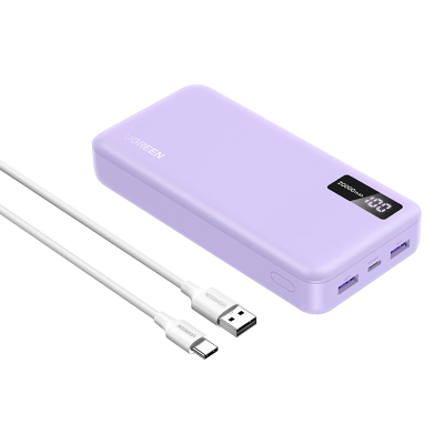 Powerbank UGREEN PB312 20000mAh 2xUSB USB-C 20W (fioletowy)