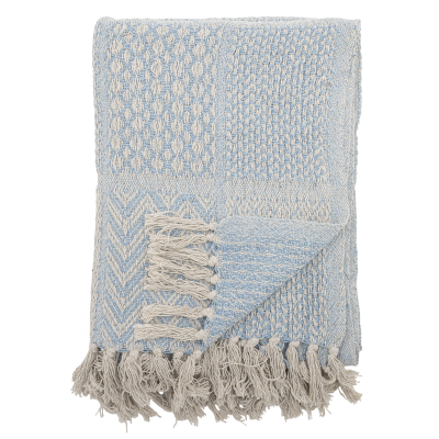 Koc Bloomingville Rodion Blue 130x160 cm | SZYBKA WYSYŁKA 24H | BESTSELLER