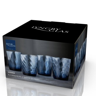 Szklanki do wody Lyngby Glas Vienna Blue 300 ml - 4 szt. - 3