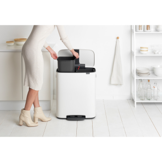 Kosz na śmieci Brabantia Bo 2x30l biały - 8