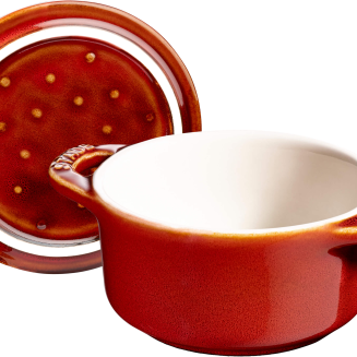 Staub Mini Cocotte Okrągły - 200 ml, Kasztanowy - 3