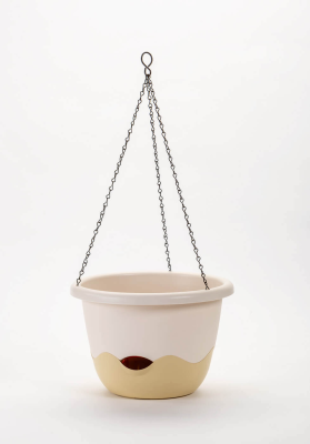 PLASTIA MARETA Donica samonawadniająca okrągła 30 cm kremowy