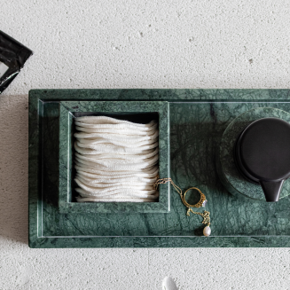 Pojemnik łazienkowy Mette Ditmer Denmark Marble Cube Dark Forest - 2