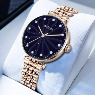 Smartwatch Gravity Różowe Złoto-srebrny Różowy 2 Paski GT26-4 - 5