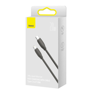 Kabel BASEUS Jelly USB-C-Lightning 1.2m 20W (czarny) - 5