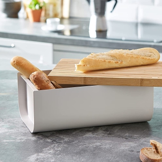 Alessi Mattina breadbox, gray - 5