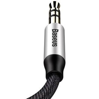 Kabel audio mini jack 3,5mm AUX Baseus Yiven 1m (czarno-srebrny) - 6