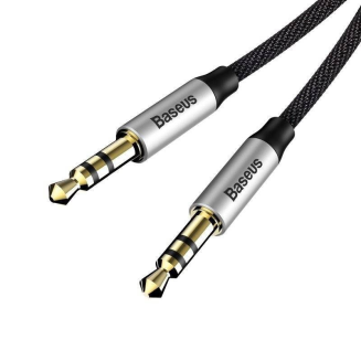 Kabel audio mini jack 3,5mm AUX Baseus Yiven 1m (czarno-srebrny) - 4