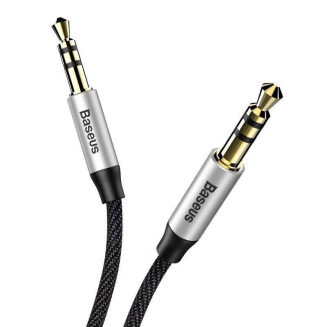 Kabel audio mini jack 3,5mm AUX Baseus Yiven 1m (czarno-srebrny) - 3