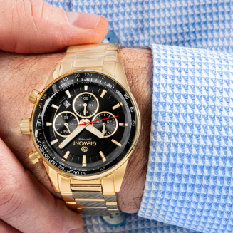 Zegarek Męski Giewont Chronograph Sapphire Złoto Czarny GW9140-B4 - 5
