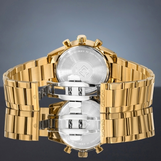 Zegarek Męski Giewont Chronograph Sapphire Złoto Czarny GW9140-B4 - 7
