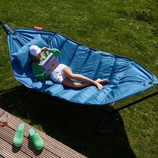 Fatboy Headdemock Jeans Light Blue hammock with black stand - 6