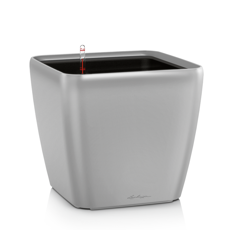  Lechuza Quadro Premium LS 21 flowerpot | 28 | 35 | 43 | 50 silver metallic