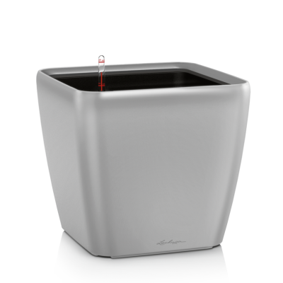 Donica Lechuza Quadro Premium LS 21 | 28 | 35 | 43 | 50 srebrny metallic