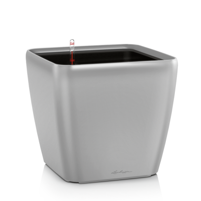 Donica Lechuza Quadro Premium LS 21 | 28 | 35 | 43 | 50 srebrny metallic