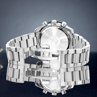 Zegarek Męski Giewont Chronograph Sapphire Srebrno Niebieski GW8720-B3 - 6