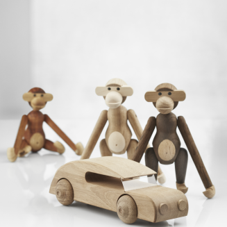 Figurka drewniana Kay Bojesen Małpka dąb i klon small - 5