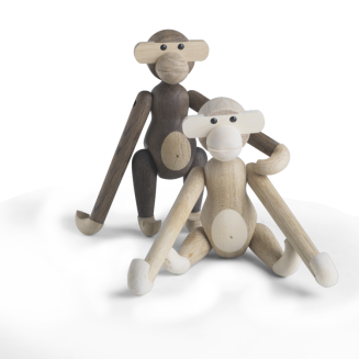 Figurka drewniana Kay Bojesen Małpka dąb i klon small - 3