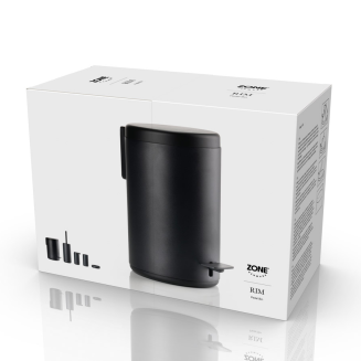 Kosz łazienkowy na śmieci Zone Denmark Rim Black 3l - 3