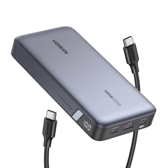Powerbank 25000mAh Ugreen PB205, USB + 2x USB-C, 145W PD (szary) - 3