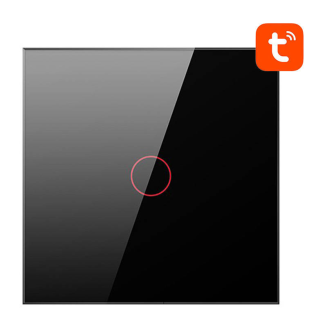 Dotykowy Włącznik Światła ZigBee Avatto LZTS02-EU-B1 Pojedynczy Bez Neutralnego TUYA (czarny) - 2