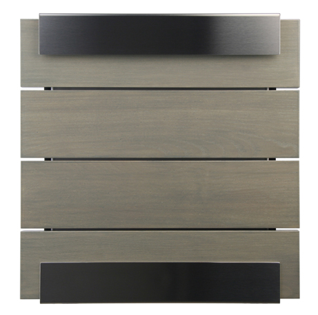  Keilbach Glasnost Wood letterbox gray