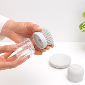 Szczotka do mycia naczyń z dozownikiem na płyn Brabantia Sink Side jasnoszara - 8