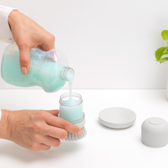 Szczotka do mycia naczyń z dozownikiem na płyn Brabantia Sink Side jasnoszara - 9