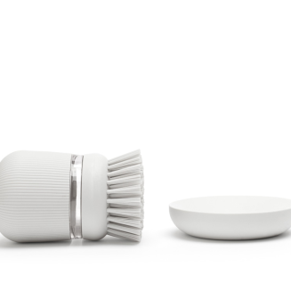 Szczotka do mycia naczyń z dozownikiem na płyn Brabantia Sink Side jasnoszara - 4