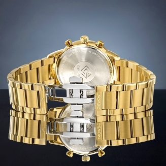 Zegarek Męski Giewont Chronograph Sapphire Złoto Czarny GW8510-B5 - 7