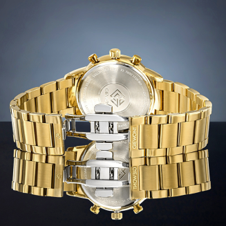 Zegarek Męski Giewont Chronograph Sapphire Złoto Czarny GW8510-B5 - 7