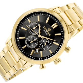 Zegarek Męski Giewont Chronograph Sapphire Złoto Czarny GW8510-B5 - 3
