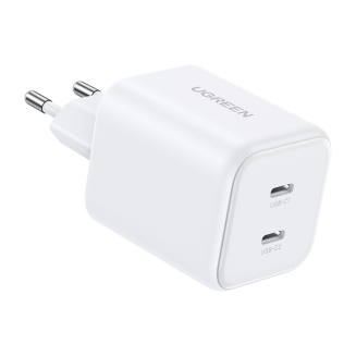 Ładowarka sieciowa UGREEN X526 45W 2xUSB-C GaN (biała) - 2