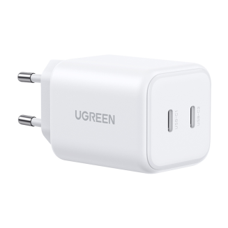Ładowarka sieciowa UGREEN X526 45W 2xUSB-C GaN (biała) - 3