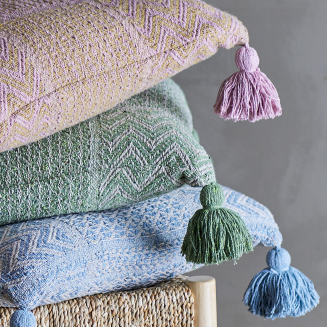 Poduszka Bloomingville Rodion Blue 45x45 cm - 3