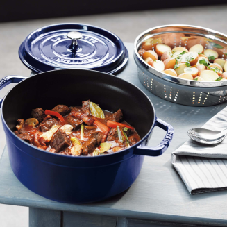 Garnek żeliwny okrągły Staub - Niebieski, 8.35 ltr - 3