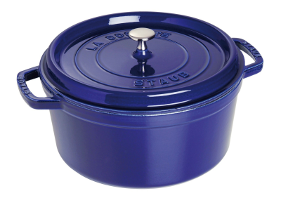  Staub round cast iron pot - Blue, 8.35 ltr
