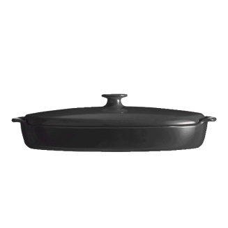 Naczynie do gotowania ryb na parze Emile Henry Papillote 42 x 25 cm czarne - 2
