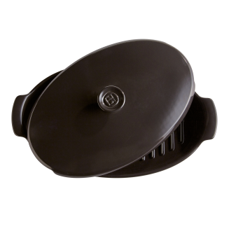  Emile Henry Papillote steamer for fish, 42 x 25 cm, black - 3