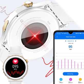 Smartwatch Damski Rubicon RNCE92 PRO White/2 x Pasek SMARUB171 - 10