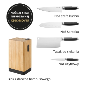 Zestaw noży w bloku BergHOFF Graphite 5 elementów - 7