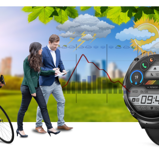 Smartwatch Gravity GT21-3 + Czarny Pasek Silikonowy - 18