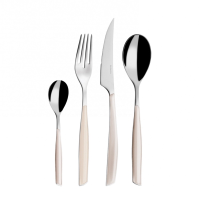 Zestaw sztućców obiadowych Casa Bugatti Glamour Ivory 24 szt.