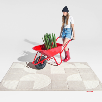 Dywan outdoorowy Fatboy Carpretty Petit Jigsaw Cream/White 160x230 cm - 2