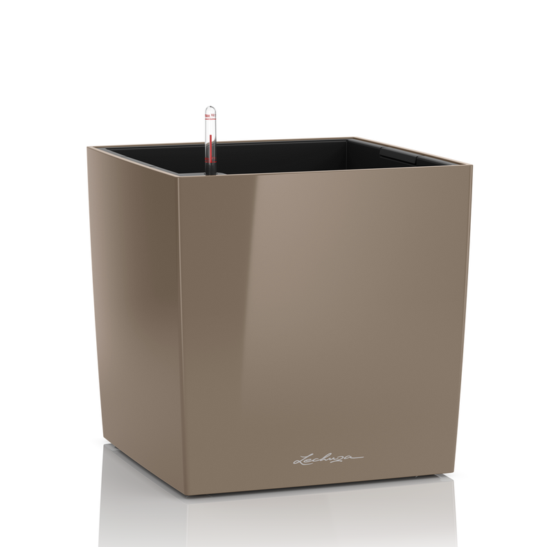  Lechuza Cube Premium 30 flowerpot | 40 | 50 taupe gloss