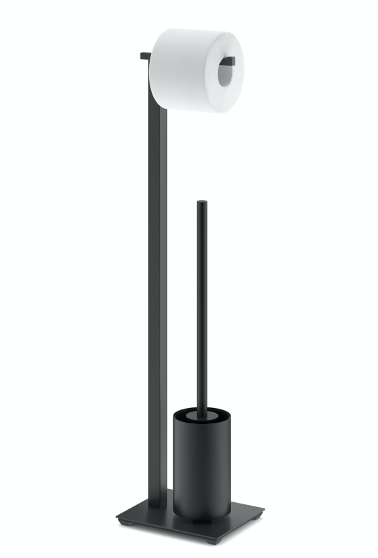  Zack Carvo Toilet Paper and Brush Holder, Black
