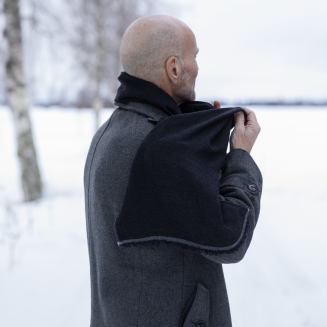 Szal z wełny merino Lapuan Kankurit VIIRU black 35x170 cm - 2