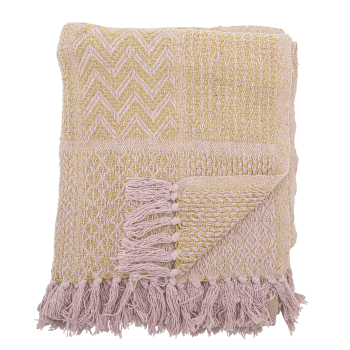 Pled Bloomingville Rodion Rose 130x160 cm