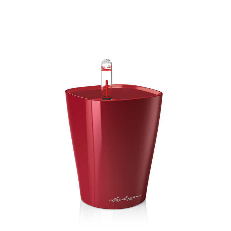  Lechuza Mini Deltini planter, red gloss